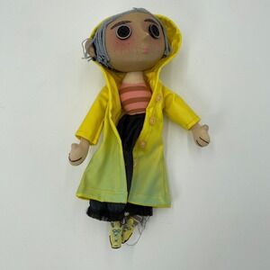Laika Coraline Doll Button Eyes Prop Replica Yellow Raincoat 9" Figure
